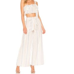 Tularosa Sydney Metallic Rainbow Stripe Tie Pants